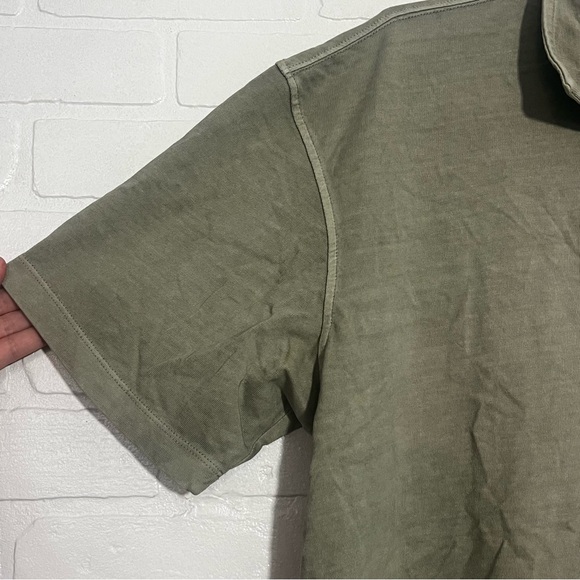 American Eagle Outfitters Mens Shirt Sage Green Polo Relaxed Fit Large NWT - Picture 5 of 7